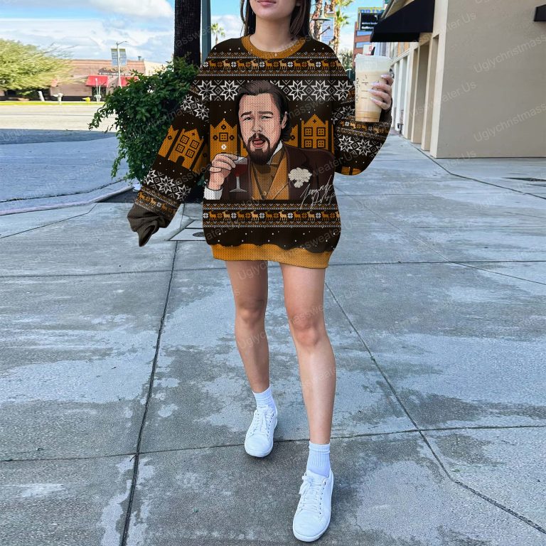 Leonardo Dicaprio Funny Meme Ugly Christmas Sweater