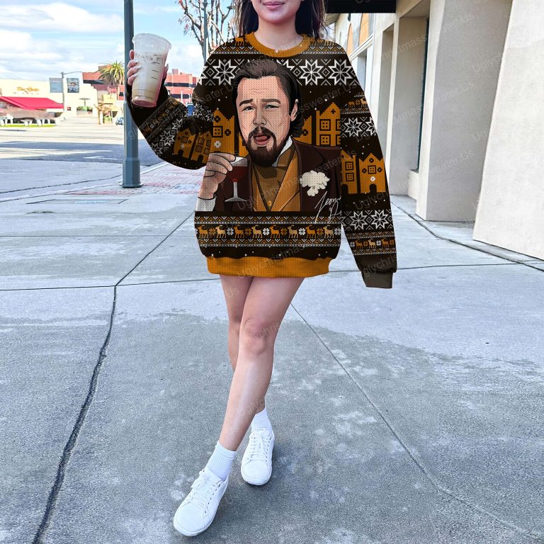 Leonardo Dicaprio Funny Meme Ugly Christmas Sweater