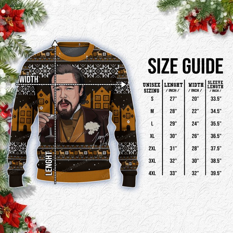 Leonardo Dicaprio Funny Meme Ugly Christmas Sweater