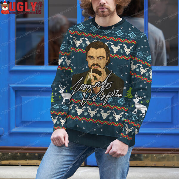 Leonardo DiCaprio Christmas Jumper Smoking Ugly Christmas Sweater