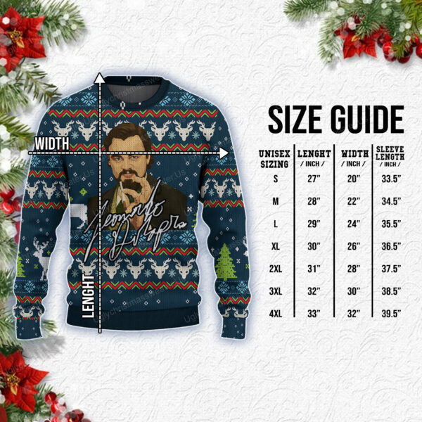 Leonardo DiCaprio Christmas Jumper Smoking Ugly Christmas Sweater