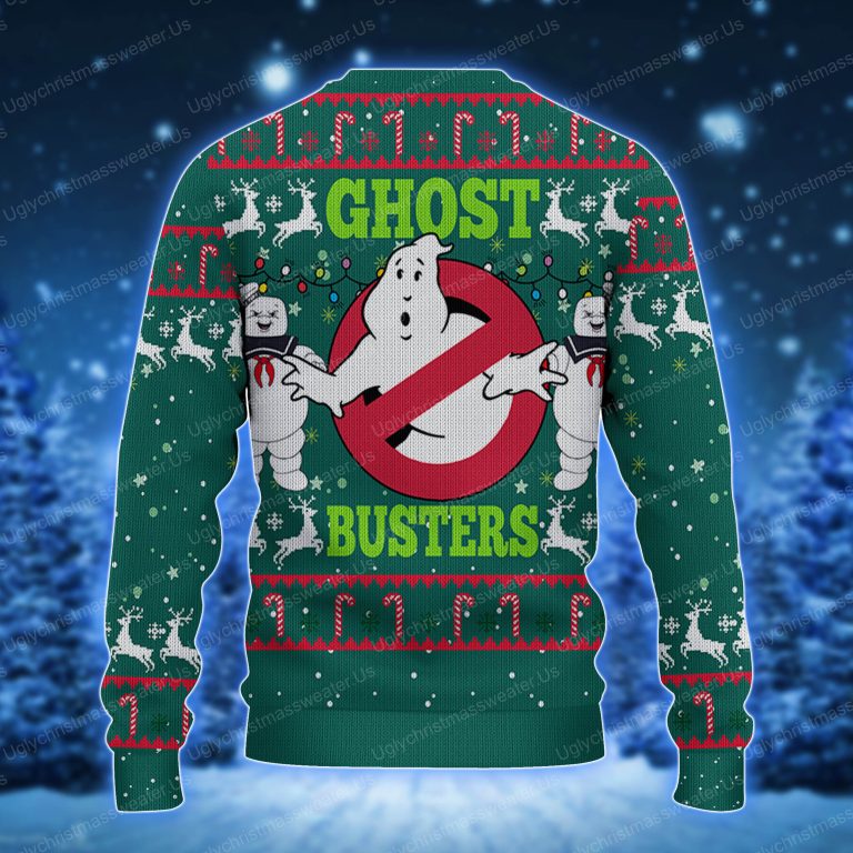 A Green Ugly Christmas Sweater With Ghostbusters On It 2 Uglychristmassweater.us 2023