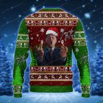 Leonardo DiCaprio Wolf Of Wallstreet Crimson Red And Deep Blue Ugly Christmas Sweater