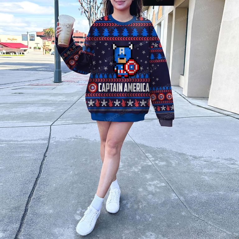 Captain America Lego Avengers Dark Purple Chirstmas Sweater 6 Uglychristmassweater.us 2023