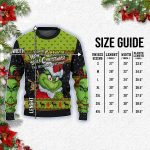 Cute Green Grinch Face Christmas Sweater Snow Pattern 7 Uglychristmassweater.us 2023