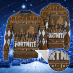 Fortnite Battle Royale Charactor Pattern Brown Ugly Christmas Sweater