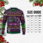 Fortnite Season 6 Logo Pattern Purple Bold Color Ugly Christmas Sweater