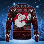 Funny Georgia Bulldogs Laurel Wreath Ugly Sweater Classic Black And Red 2 Uglychristmassweater.us 2023