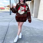 Funny Georgia Bulldogs Laurel Wreath Ugly Sweater Classic Black And Red 6 Uglychristmassweater.us 2023