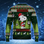 Georgia Bulldogs And Snoopy Ugly Sweater Black And Vibrant Green