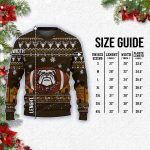 Georgia Bulldogs Logo With Super Bowl Ugly Sweater Brown And Bold Yellow 7 Uglychristmassweater.us 2023