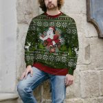 Ghostbusters Gift Box Style Dark Green And Crimson Red Ugly Christmas Sweater 4 Uglychristmassweater.us 2023