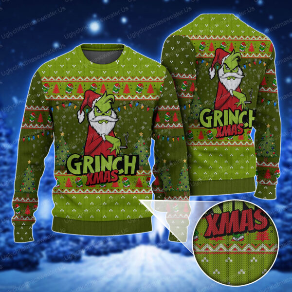 Grinch I Love Christmas Sweater Holiday Xmas