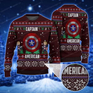 Lego Shield Marvel Captain America Holiday Sweater