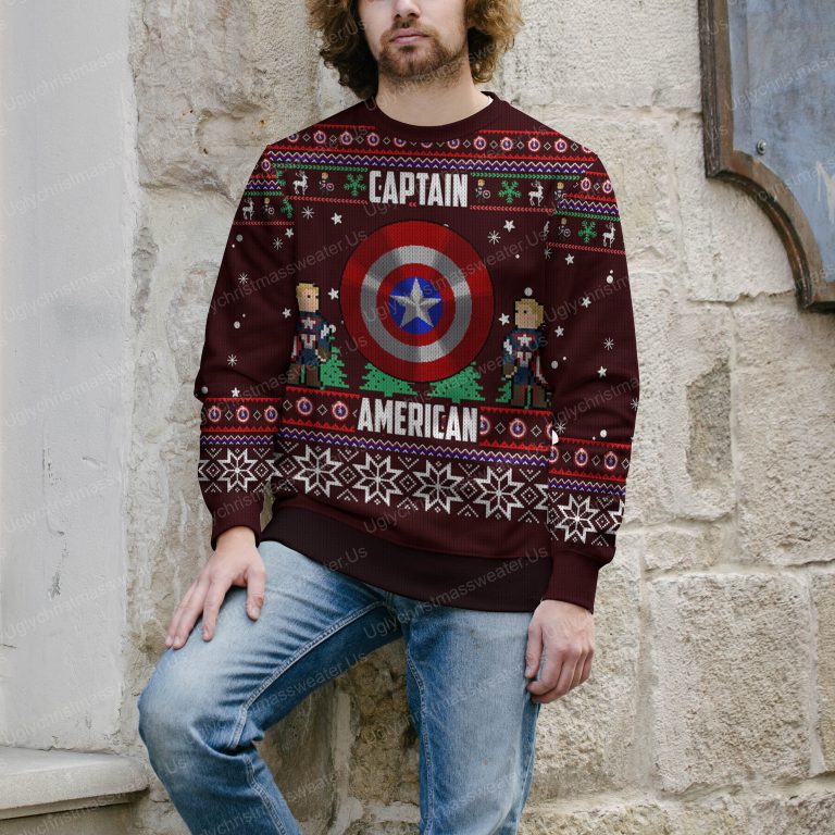 Lego Shield Marvel Captain America Holiday Sweater 4 Uglychristmassweater.us 2023