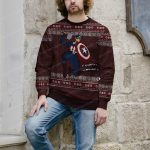 Marvel Legends Captain America Chirstmas Sweater 4 Uglychristmassweater.us 2023