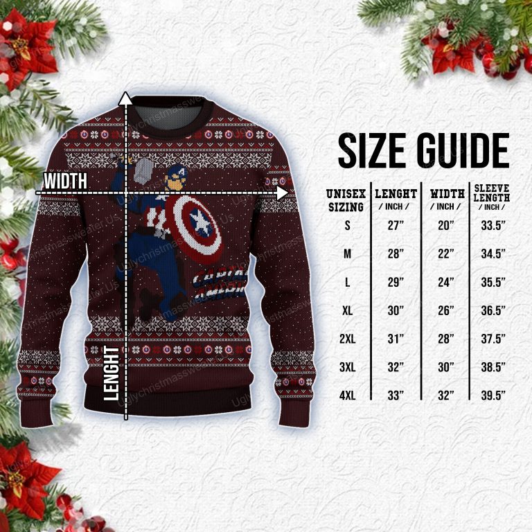 Marvel Legends Captain America Chirstmas Sweater 7 Uglychristmassweater.us 2023