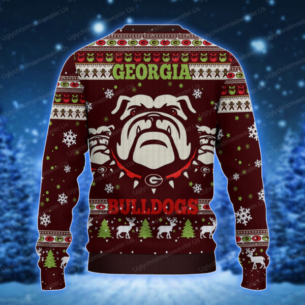 Pride Georgia Bulldogs Ugly Christmas Sweater Crimson Red And White