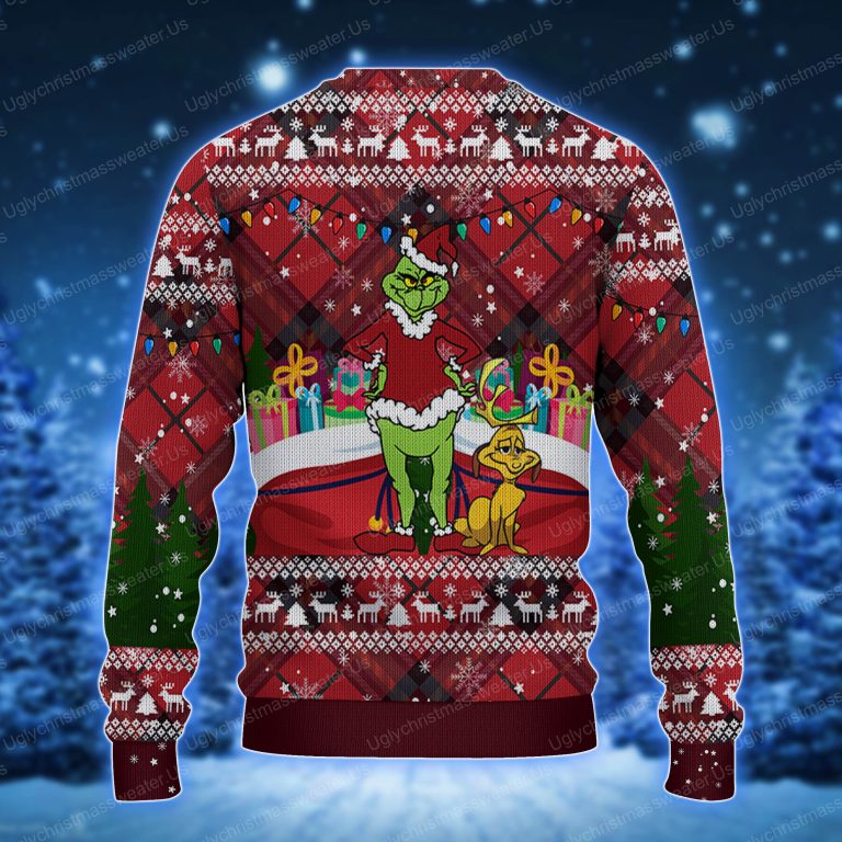 The Drinch And Max Dog Christmas Sweater Red 2 Uglychristmassweater.us 2023