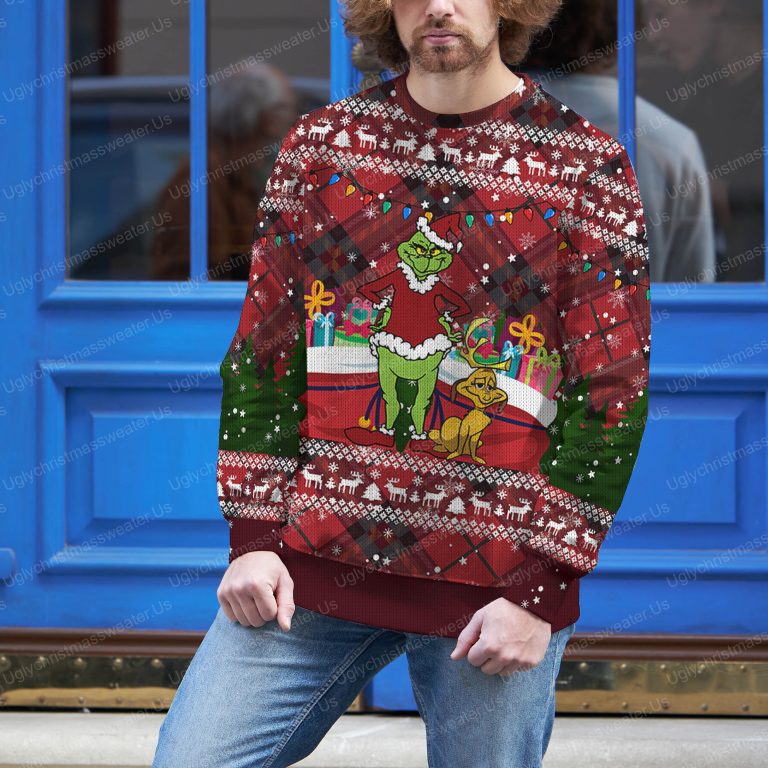 The Drinch And Max Dog Christmas Sweater Red 3 Uglychristmassweater.us 2023
