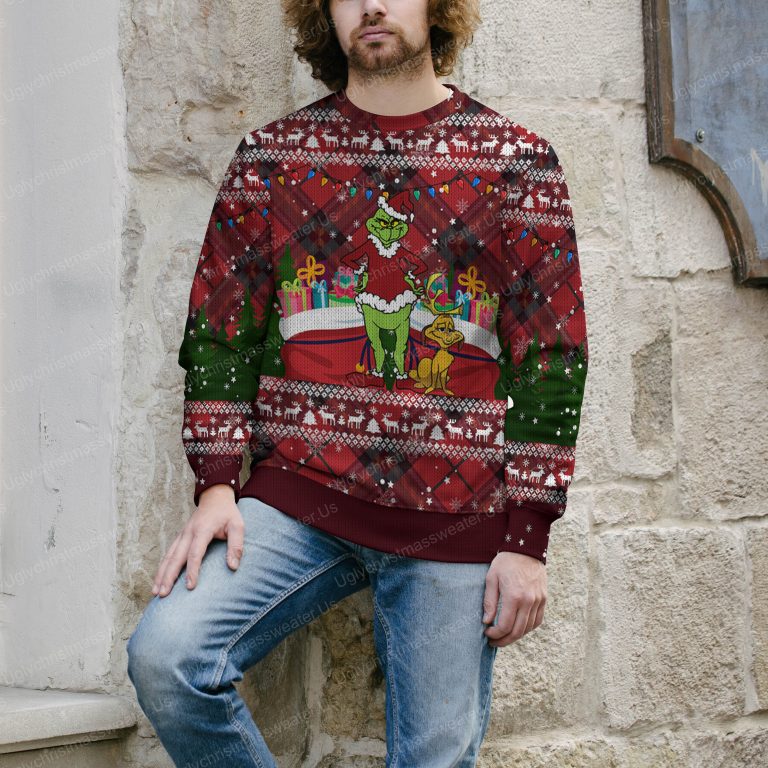 The Drinch And Max Dog Christmas Sweater Red 4 Uglychristmassweater.us 2023