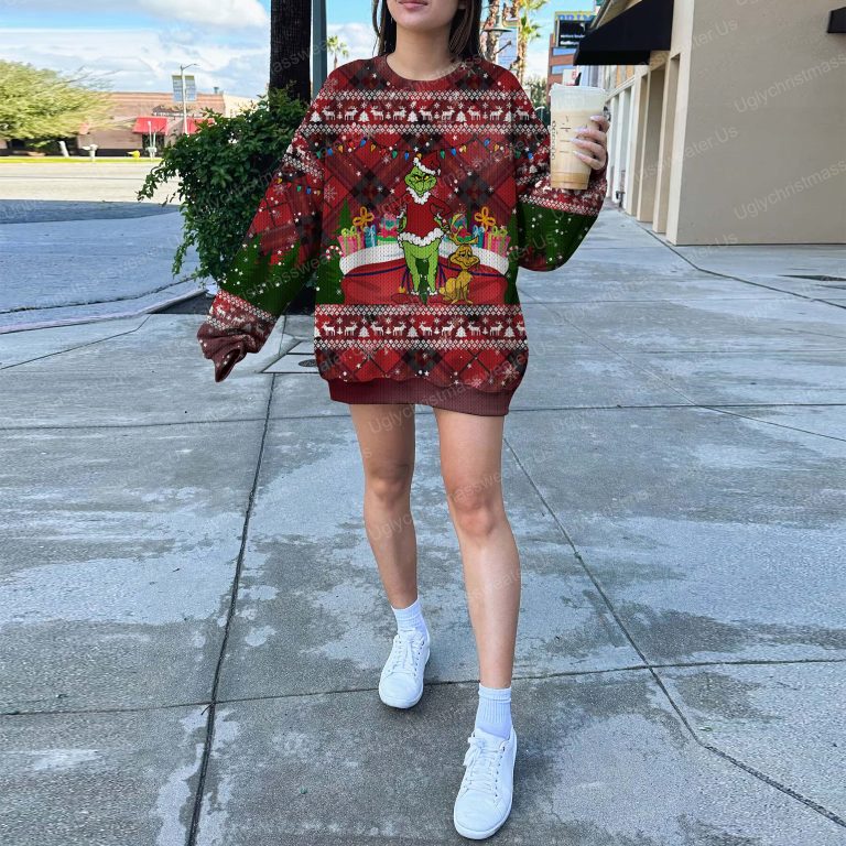 The Drinch And Max Dog Christmas Sweater Red 5 Uglychristmassweater.us 2023