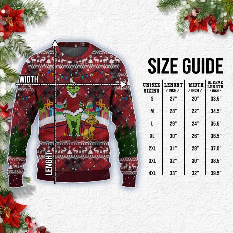 The Drinch And Max Dog Christmas Sweater Red 7 Uglychristmassweater.us 2023