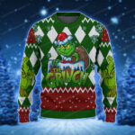 The Grinch With Santa Hat Christmas Sweater