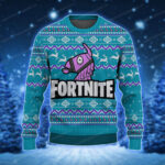 Unicorn And Fortnite Logo Ugly Xmas Sweater