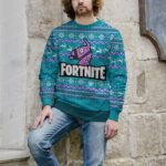 Unicorn And Fortnite Logo Ugly Xmas Sweater