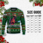 Firefighter Mascot Logo Vector Christmas Sweater Green And Red