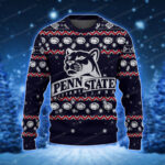 Penn State Nittany Lions Football Blue Xmas Ugly Sweater