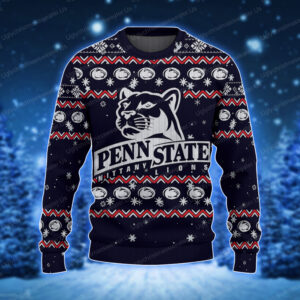 Penn State Nittany Lions Football Blue Xmas Ugly Sweater