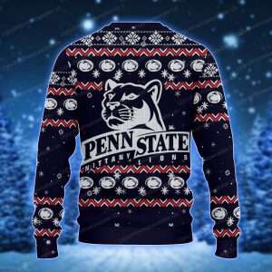 Penn State Nittany Lions Football Blue Xmas Ugly Sweater