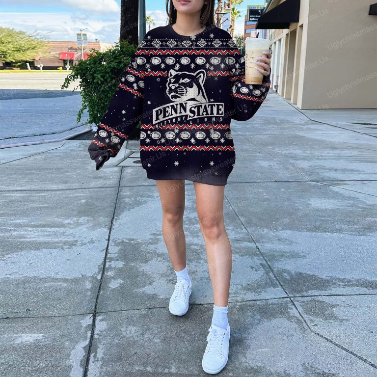 Penn State Nittany Lions Football Blue Xmas Ugly Sweater
