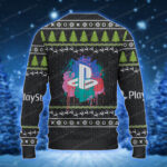 Play Station Retro Black Xmas Holiday Ugly Sweater