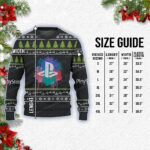 Play Station Retro Black Xmas Holiday Ugly Sweater