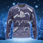 PlayStation Controller And Playstation 5 Logo Ugly Sweater