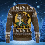 Scooby Doo And Shaggy Brown Reindeer Pattern Holiday Sweater