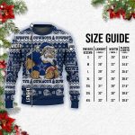 Santa Claus Dallas Cowboys Holding Football American Helmet Pattern Ugly Sweater 7 - Uglychristmassweater.us