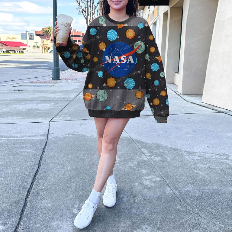 Solar System Planet Nasa Logo Ugly Holiday Sweater
