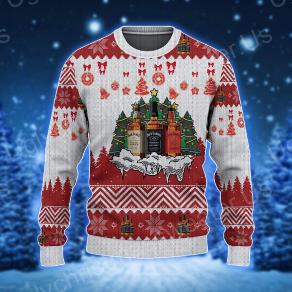 celebrate-in-style-white-ugly-sweater-adorned-with-jack-daniels-christmas-trees-and-snowflakes-1