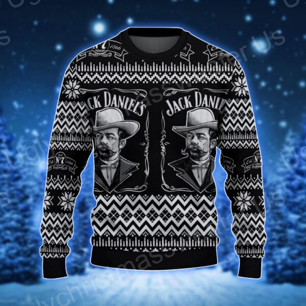 Embrace The Holiday Spirit: Jasper Newton Daniel's Christmas Blend On A Black Ugly Sweater