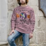 Pink Nasa Ugly Sweater With Moon Logo And Astronaut Delight