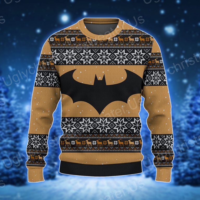 Dark Knight Reindeer Ride Batman Ugly Christmas Sweater 1 - Ugly Christmas Sweater