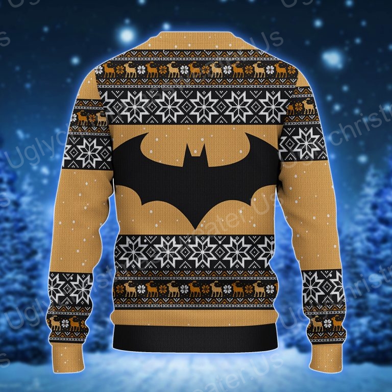 Dark Knight Reindeer Ride Batman Ugly Christmas Sweater 2 - Ugly Christmas Sweater