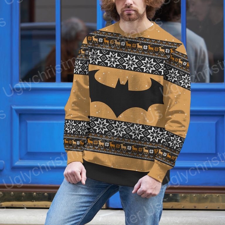 Dark Knight Reindeer Ride Batman Ugly Christmas Sweater 3 - Ugly Christmas Sweater