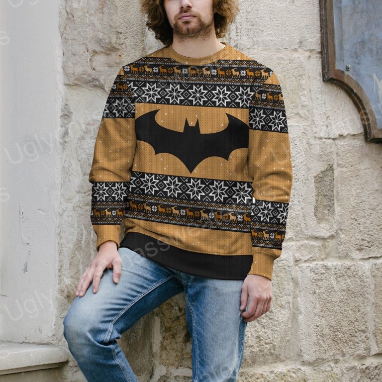 Dark Knight Reindeer Ride Batman Ugly Christmas Sweater 4 - Ugly Christmas Sweater