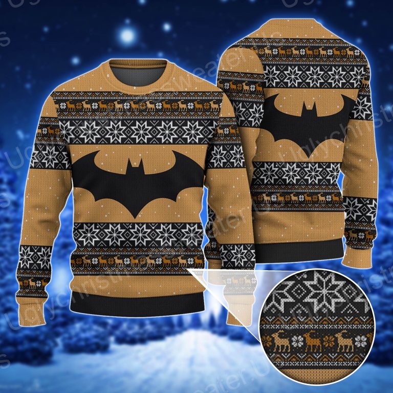 Dark Knight Reindeer Ride Batman Ugly Christmas Sweater - Ugly Christmas Sweater