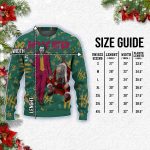 Holiday Mayhem In Green Joker Ugly Christmas Sweater With Santa Snowflakes Haha Print